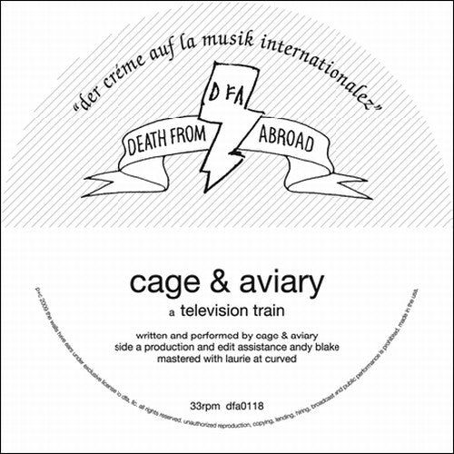 the album cover for Cage & Aviary - Television Train