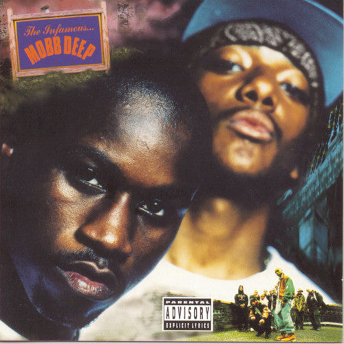 the album cover for Mobb Deep - Infamous