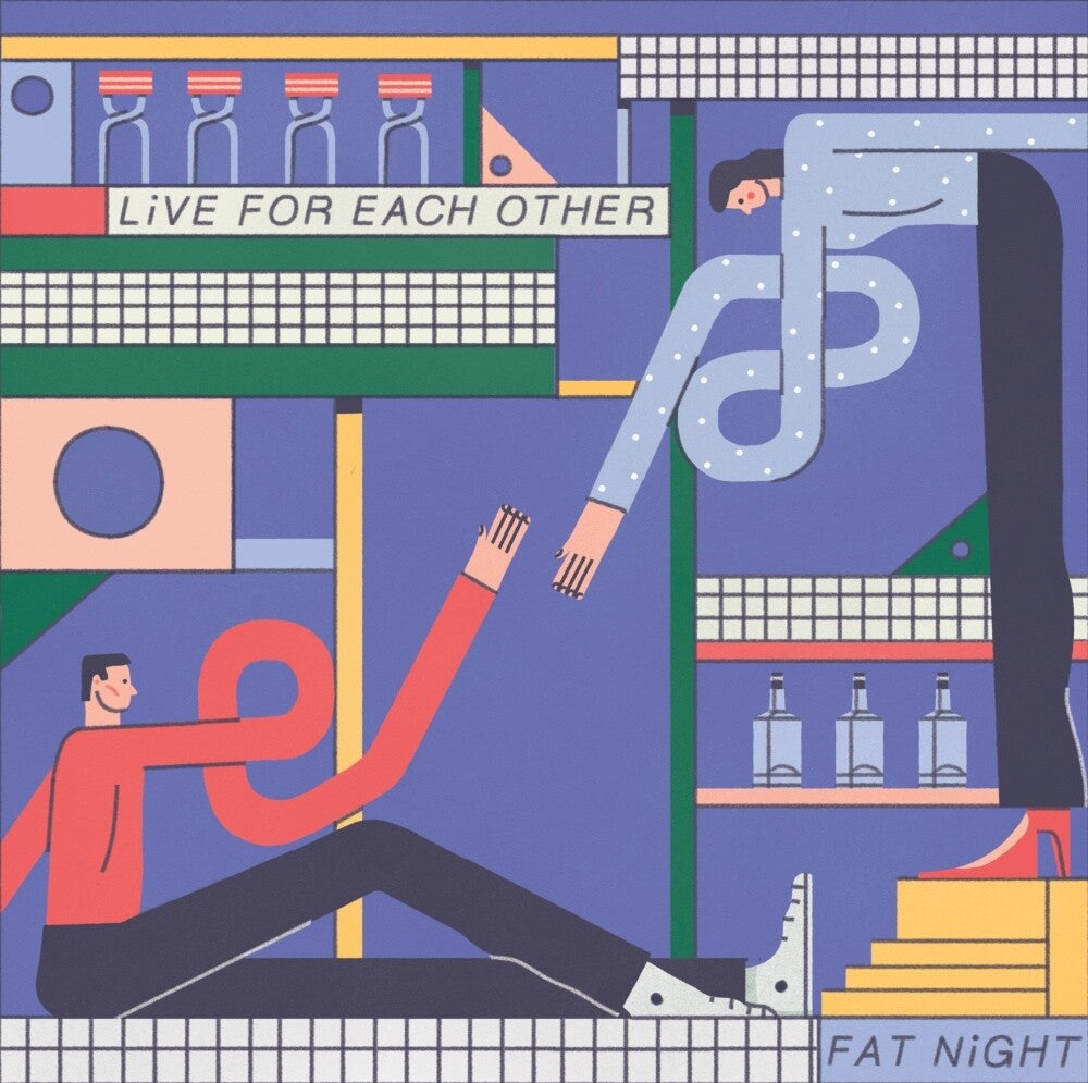 the album cover for Fat Night - Live for Each Other