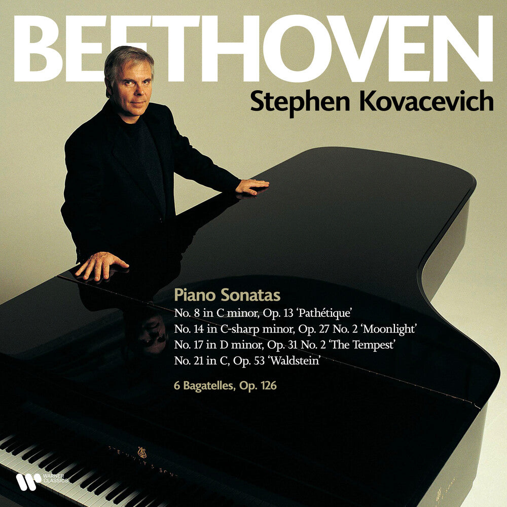 the album cover for Kovacevich, Stephen - Beethoven: Pno Sons Nos. 8 14 17 & 21 Bagatelles
