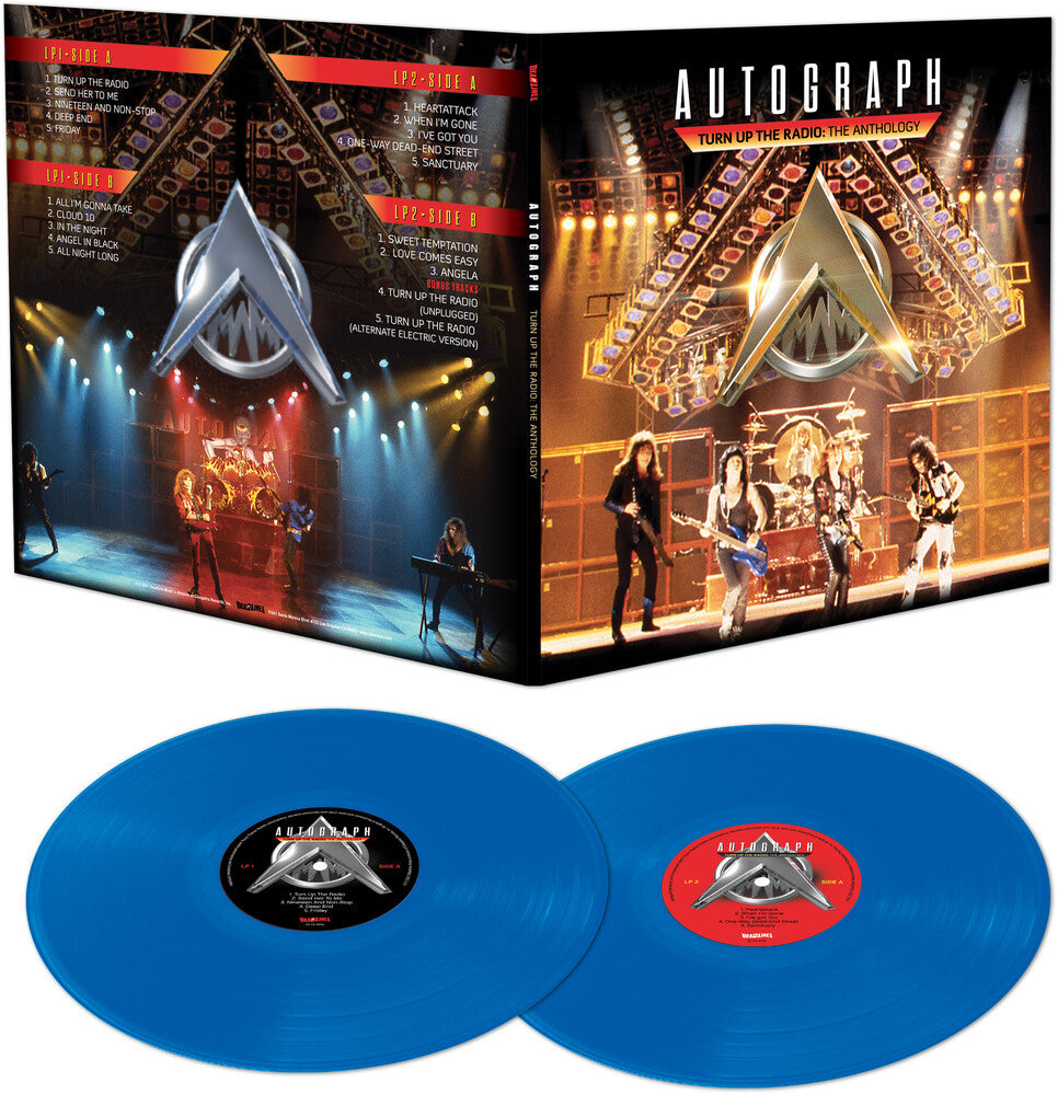 the album cover for Autograph - Turn Up The Radio - The Anthology