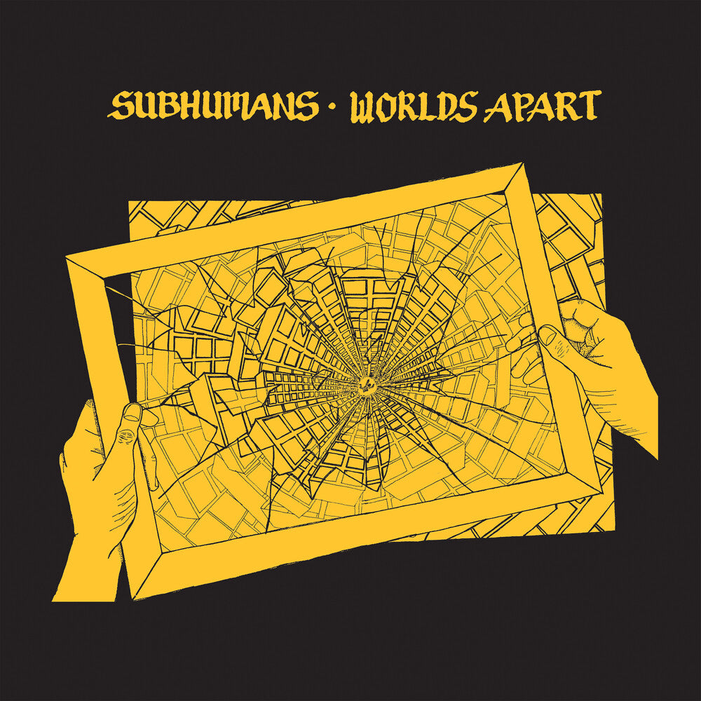 the album cover for Subhumans - Worlds Apart