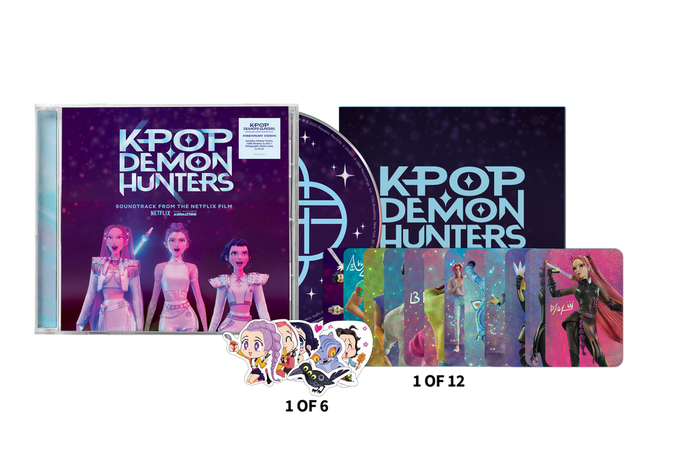 the album cover for Various Artists - KPop Demon Hunters (Soundtrack from the Netflix Film) - Anniversary Edition