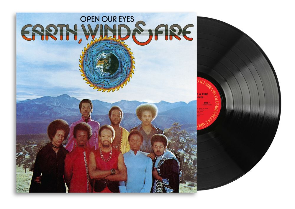 the album cover for Earth, Wind & Fire - Open Our Eyes