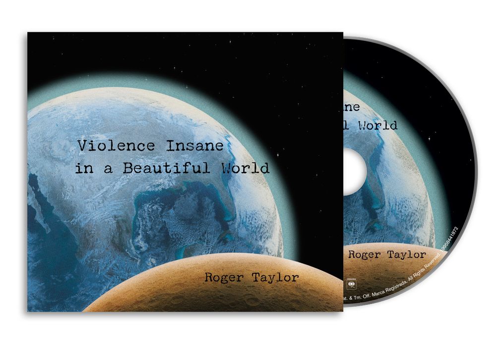 the album cover for Roger Taylor - Violence Insane in a Beautiful World