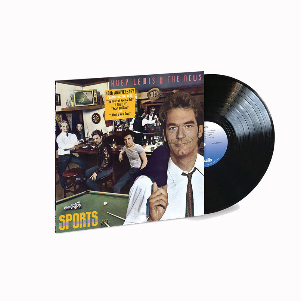 the album cover for Huey Lewis & The News - Sports (Aniv)