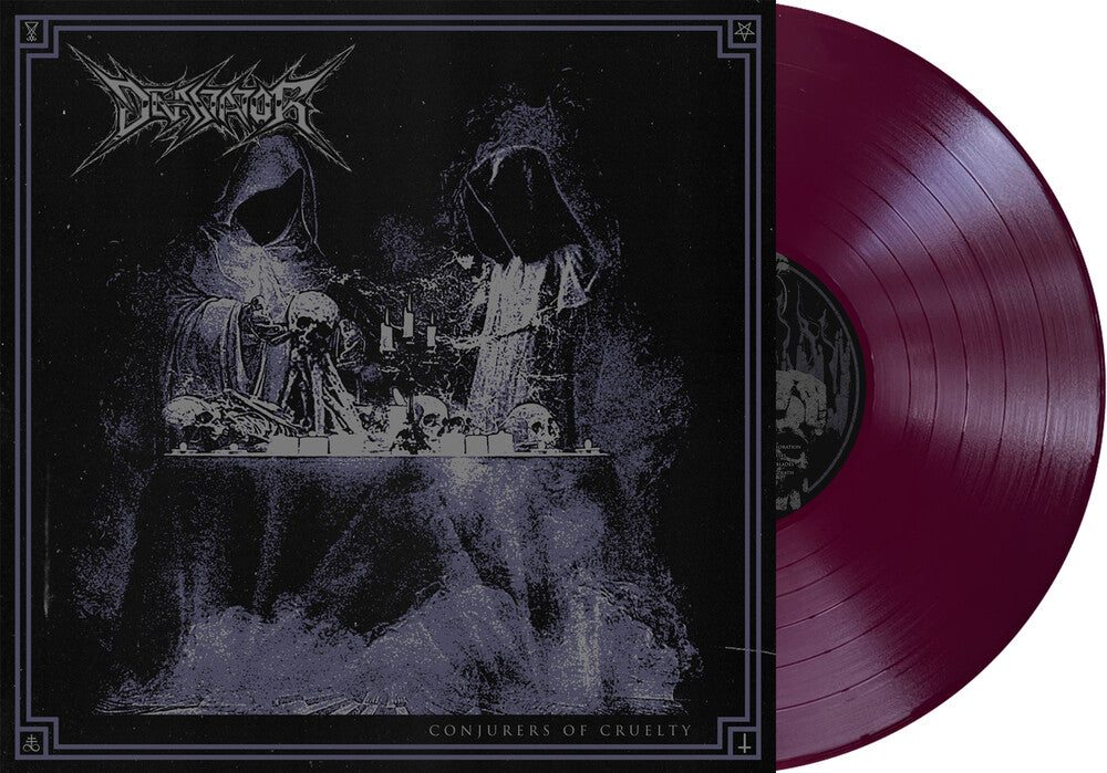 the album cover for Devastator - Conjurers Of Cruelty (Purp)