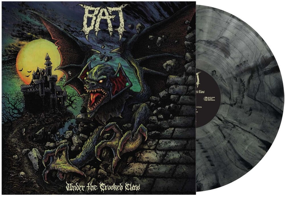 the album cover for Bat - Under The Crooked Claw - Clear & Black Marble