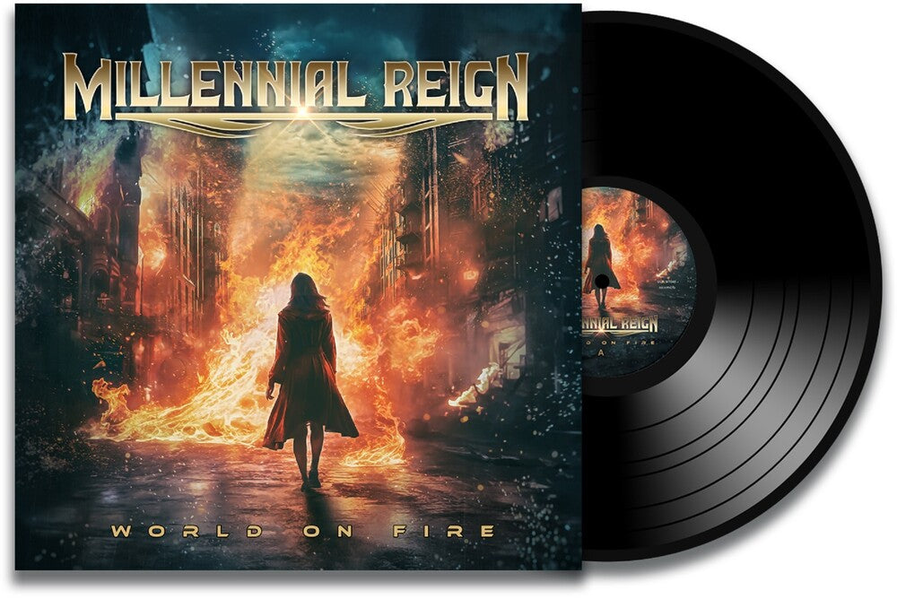 the album cover for Millennial Reign - World On Fire