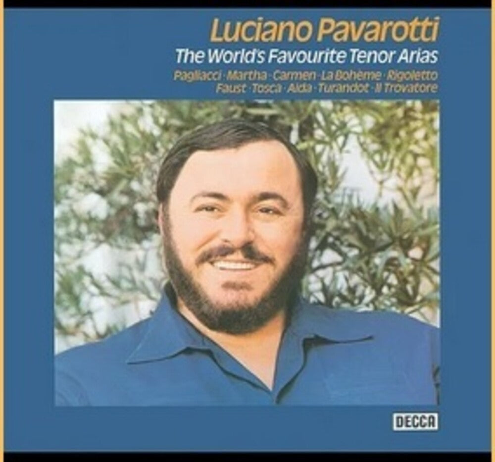 the album cover for Luciano Pavarotti - World's Favourite Tenor Arias