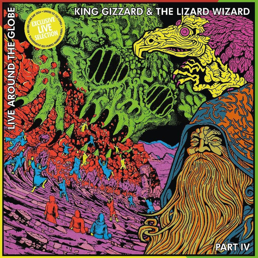 the album cover for King Gizzard & The Lizard Wizard - Live Around The Globe: Part Iv