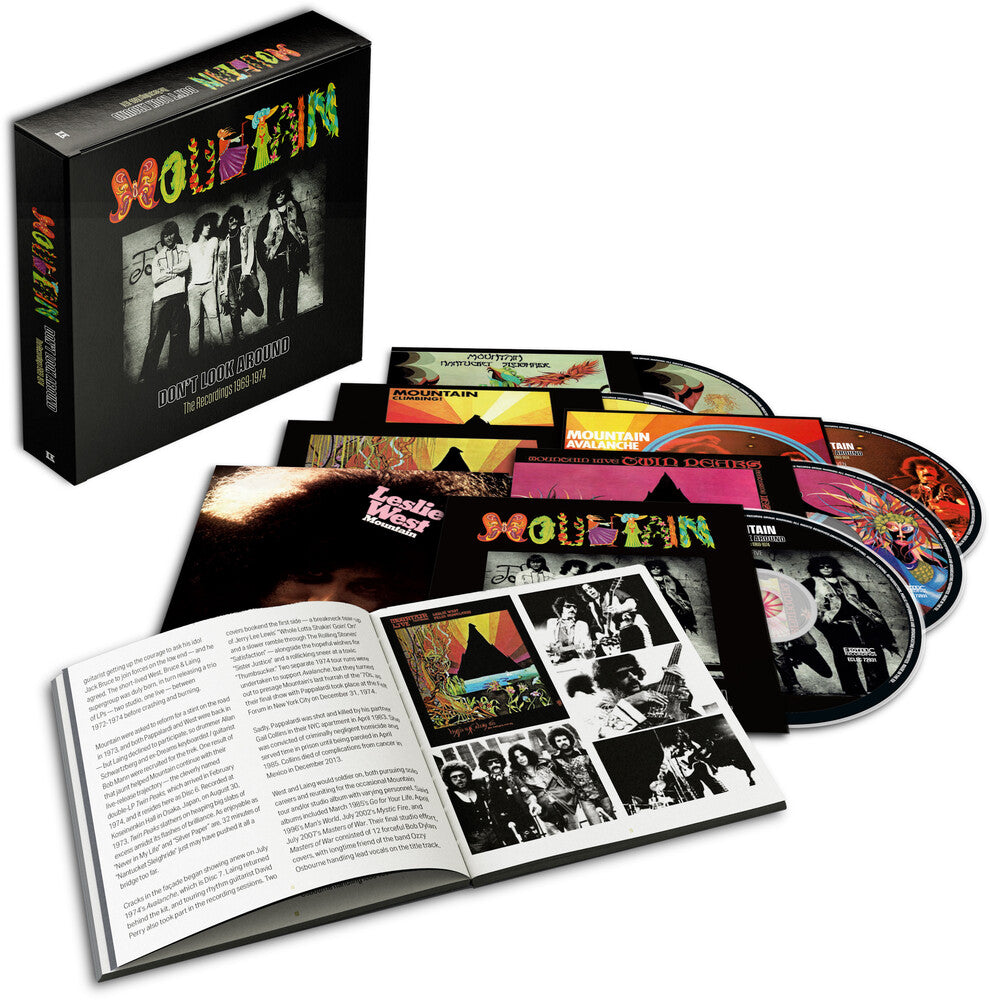 the album cover for Mountain - Don't Look Around: The Recordings 1969-1974 (Box)