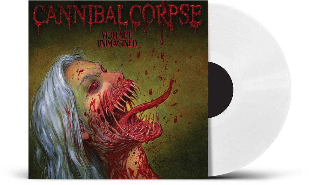 the album cover for Cannibal Corpse - Violence Unimagined - Uk Exclusive White Vinyl
