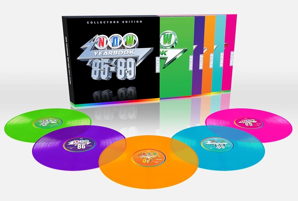 the album cover for Now Yearbook 1985-1989: Vinyl Extra / Various (Uk) - Now Yearbook 1985-1989: Vinyl Extra / Various (Uk)