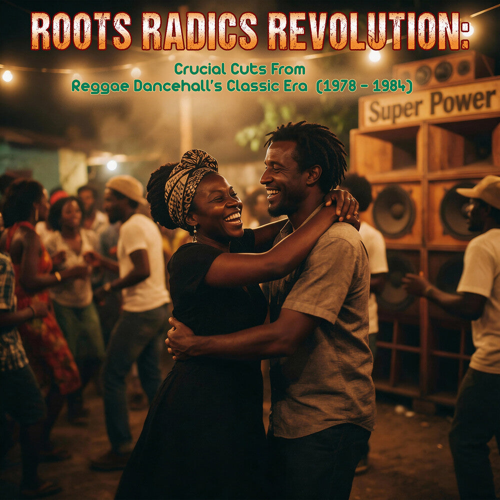 the album cover for Various Artists - Roots Radics Revolution: Crucial Cuts