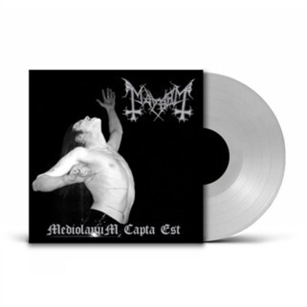 the album cover for Mayhem - Mediolanum Capta Est - UK Exclusive Clear Vinyl