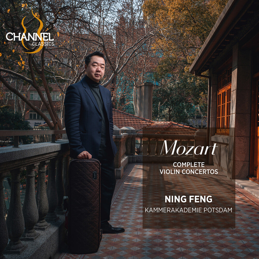 the album cover for Ning Feng - Mozart: Complete Violin Cons