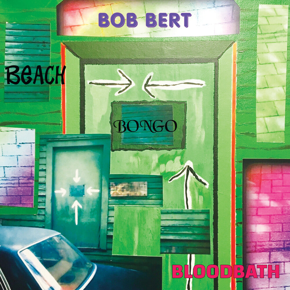 the album cover for Bob Bert - Beach Bongo Bloodbath