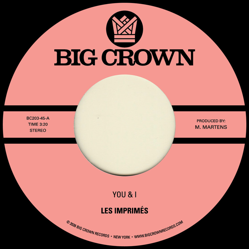 the album cover for Les Imprimes - You & I B/W Miss The Days