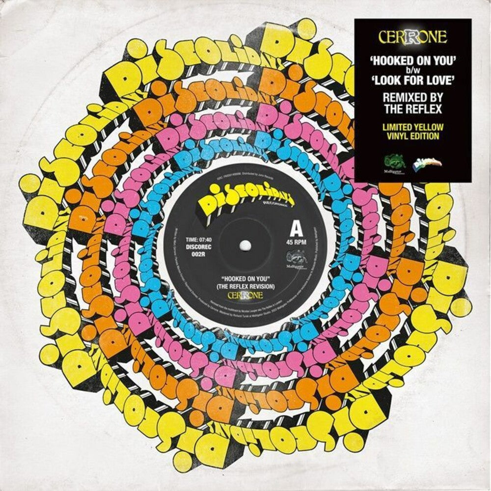 the album cover for Cerrone - Hooked On You / Look For Love (Reflex Revisions)
