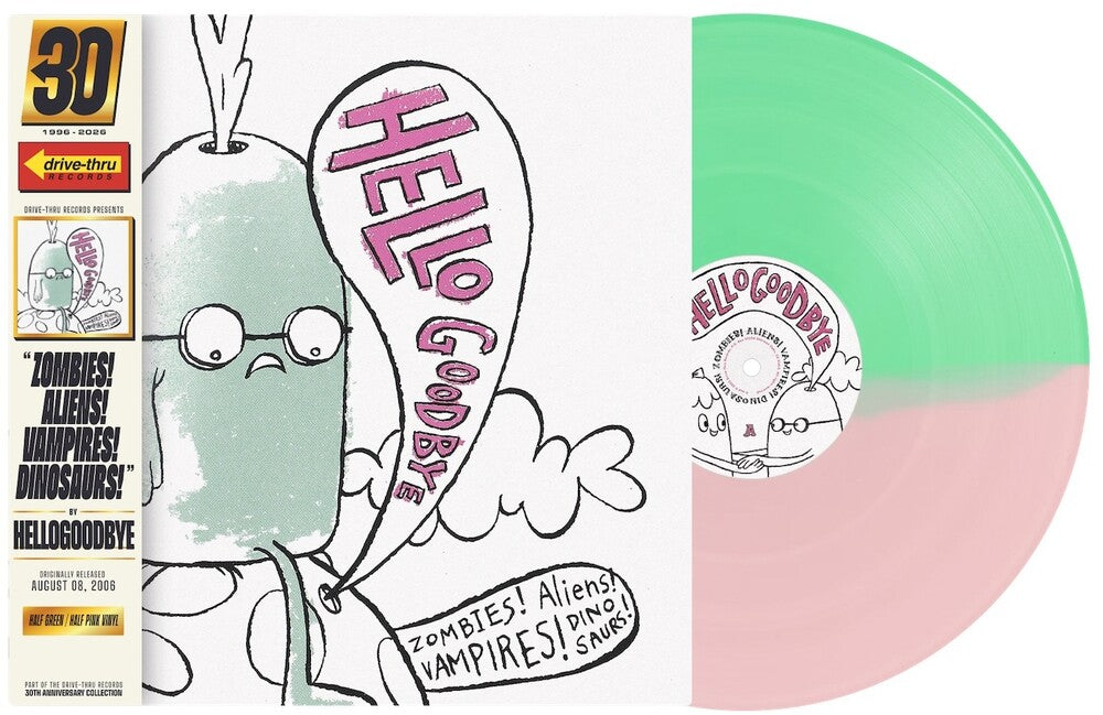 the album cover for Hellogoodbye - Zombies Aliens Vampires Dinosaurs 20th (Aniv)