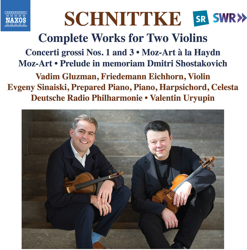 the album cover for Vadim Gluzman - Schnittke: Complete Works For Two Violins