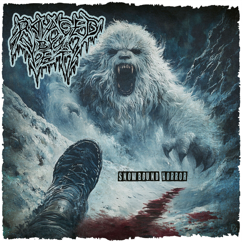 the album cover for Ravaged By The Yeti - Snowbound Horror