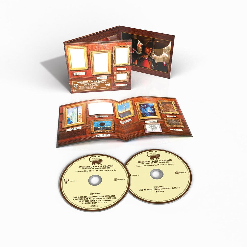 the album cover for Emerson, Lake & Palmer - Pictures at an Exhibition: Live Deluxe Edition