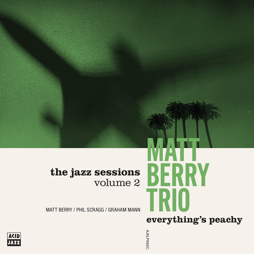 the album cover for Matt Berry Trio - Everything's Peachy