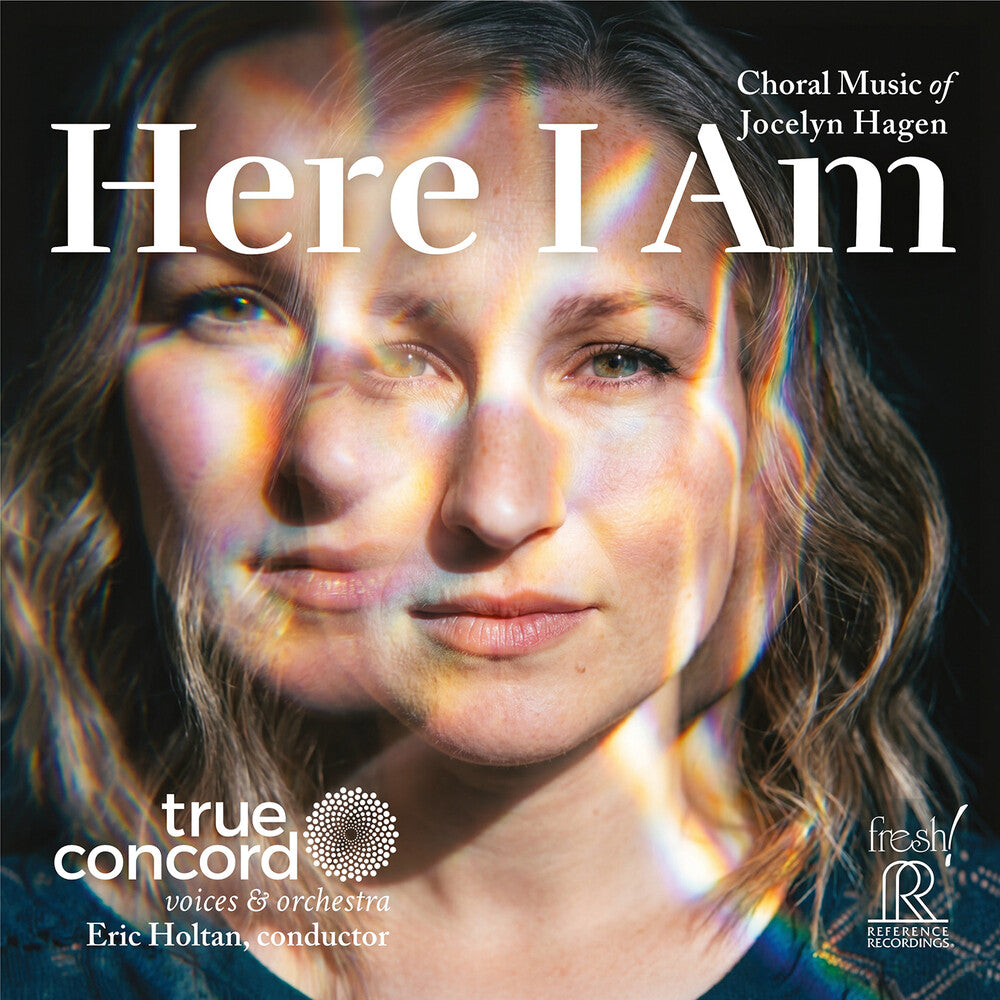 the album cover for True Concord Voices & Orchestra - Here I Am - Choral Music Of Jocelyn Hagen