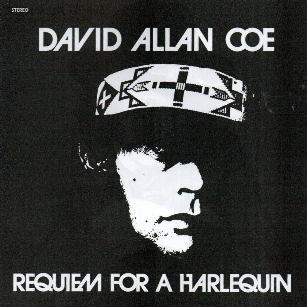 the album cover for David Allan Coe - Requiem for a Harlequin