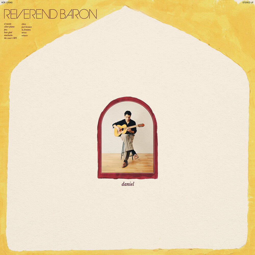 the album cover for Reverend Baron - Daniel (maroon W/ Black Swirl Vinyl)