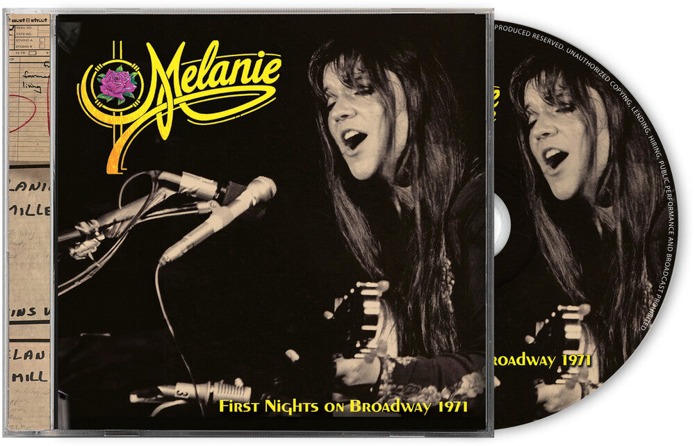 the album cover for Melanie - First Nights on Broadway - 1971