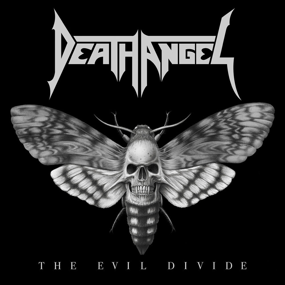 the album cover for Death Angel - Evil Divide (2lp/gatefold/clear / Black Splatter Vinyl) (i)