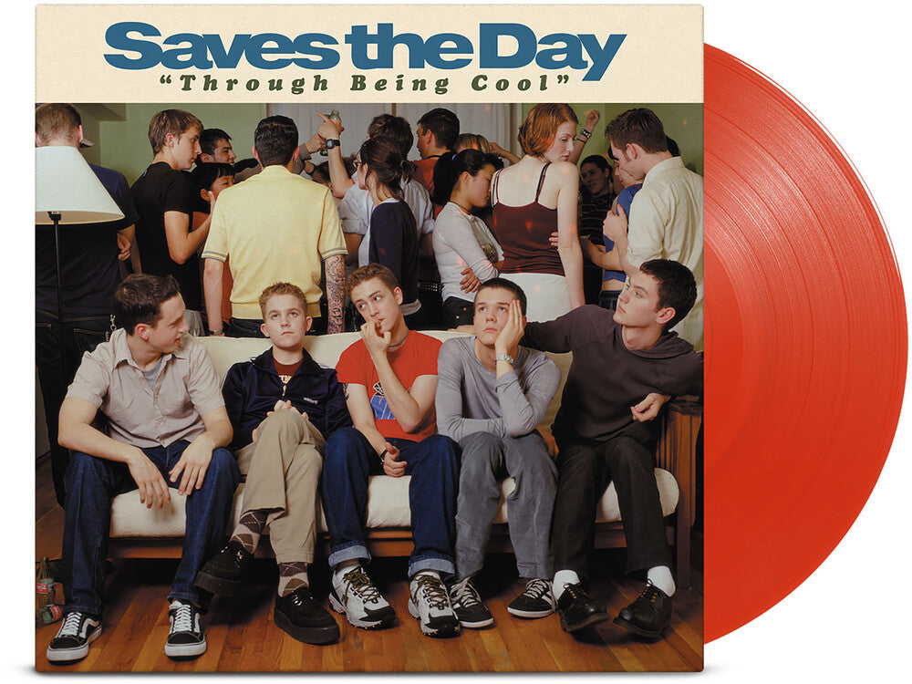 the album cover for Saves The Day - Through Being Cool (flame Red Vinyl)