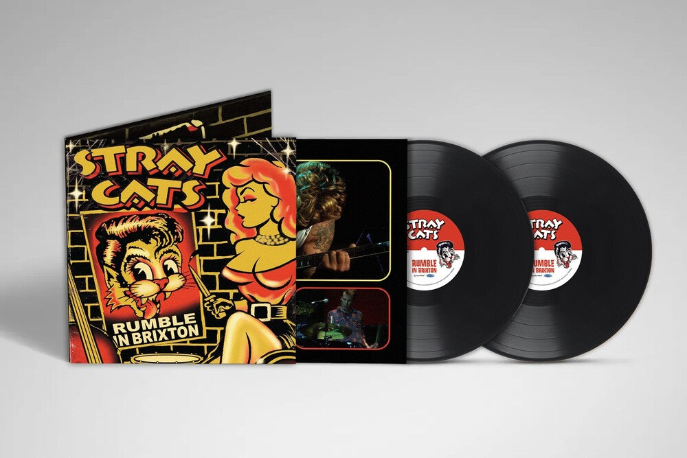 the album cover for Stray Cats - Rumble In Brixton (Live)