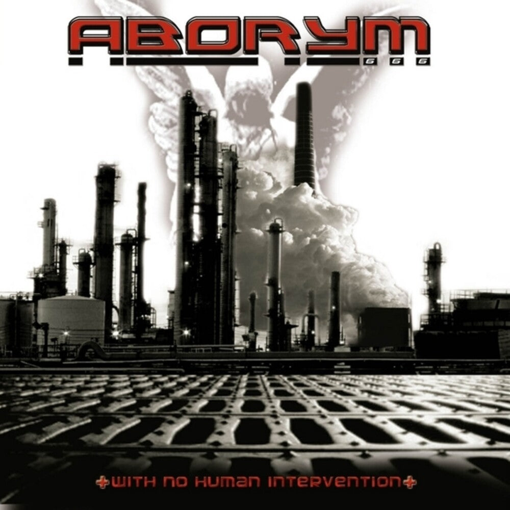 the album cover for Aborym - With No Human Intervention (red Black Splatter Vinyl/2lp)