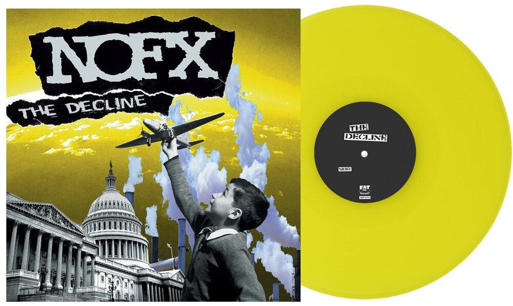 the album cover for NOFX - Decline (tellow Vinyl)