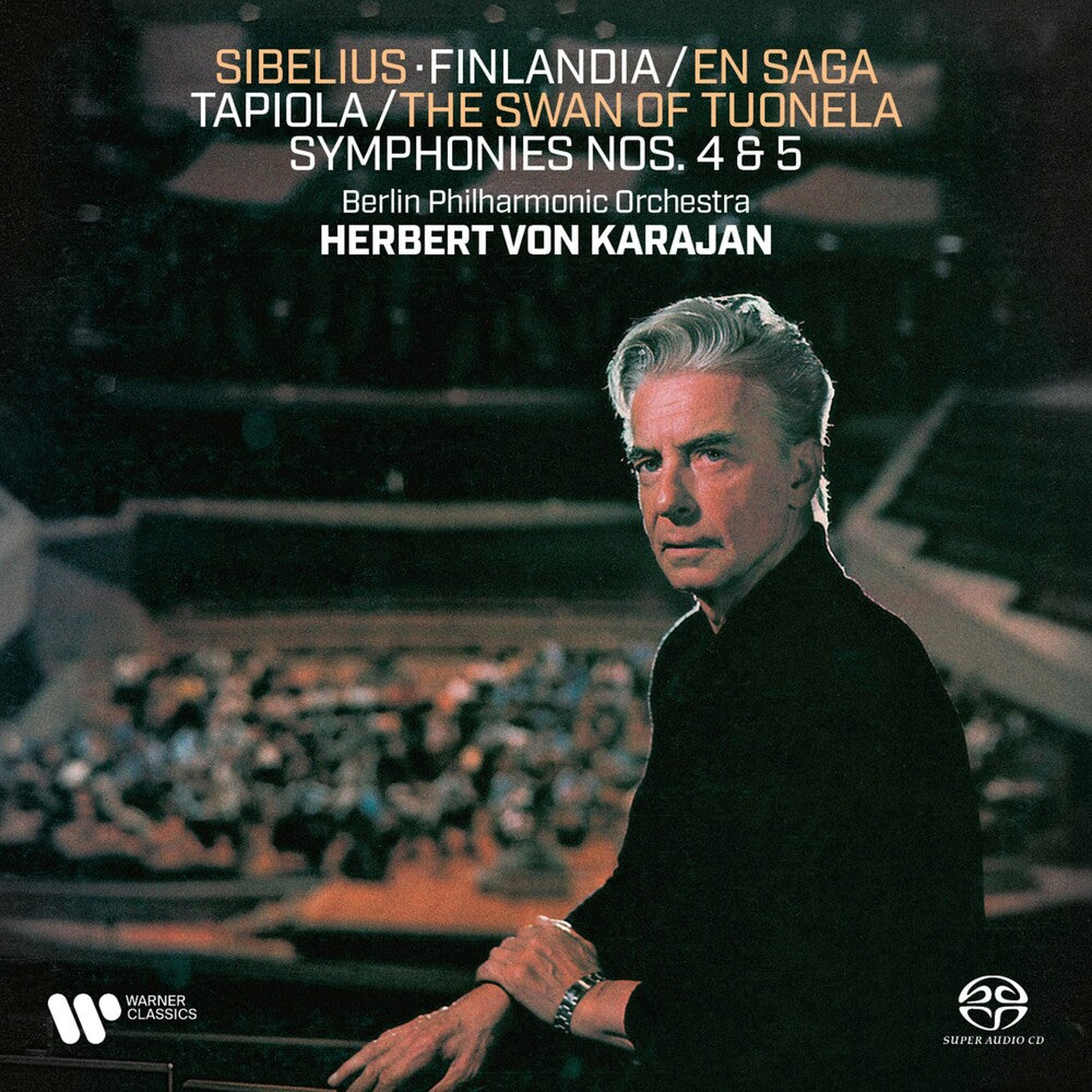 the album cover for Von Herbert Karajan / Berliner Philharmoniker - Sibelius: Tone Poems, Symphonies 4 & 5