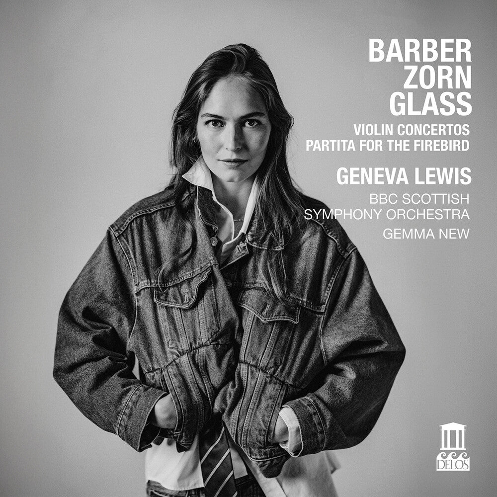 the album cover for Geneva Lewis - Barber & Glass: Vn Concertos: Zorn: Partita For