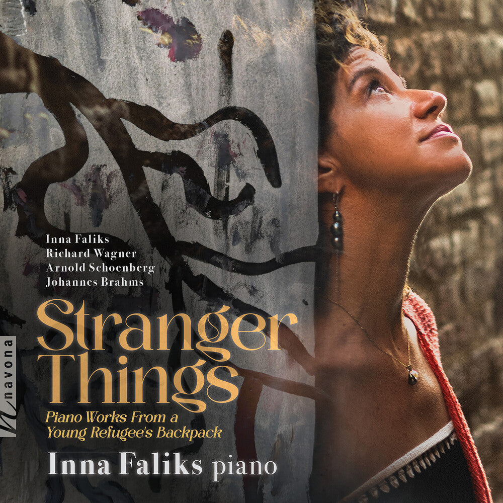 the album cover for Inna Faliks - Stranger Things - Pno Works From A Young Refugee's