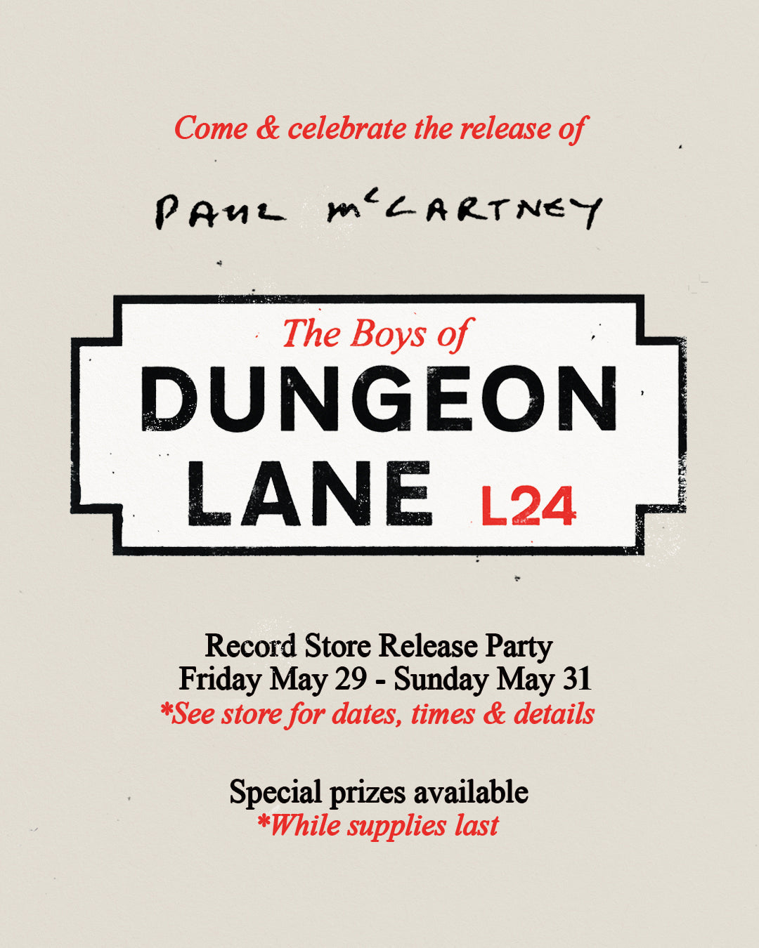 Paul McCartney: The Boys of Dungeon Lane Listening Party