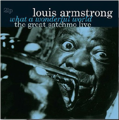 the album cover for Louis Armstrong - What a Wonderful World-The Great Satchmo Live