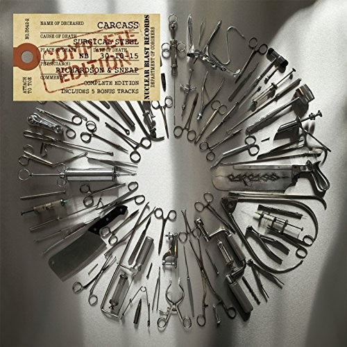 the album cover for Carcass - Surgical Steel