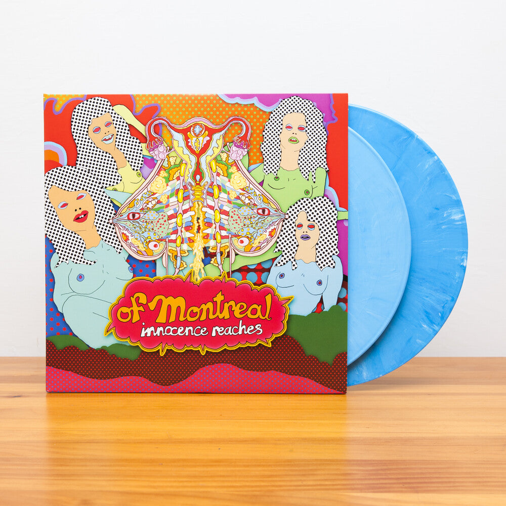 the album cover for Of Montreal - Innocence Reaches [Blue Vinyl]