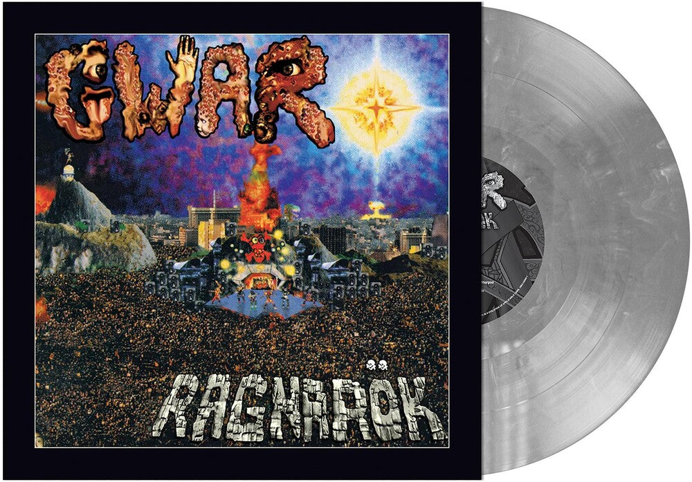 the album cover for GWAR - Ragnarök [Limited Edition Gray & White Marbled LP]