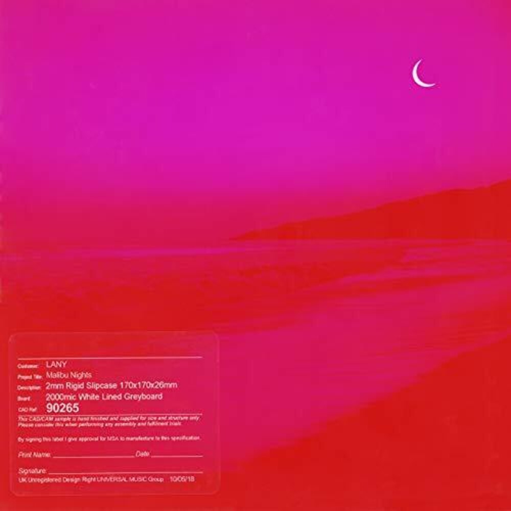 the album cover for LANY - Malibu Nights [Clear LP]