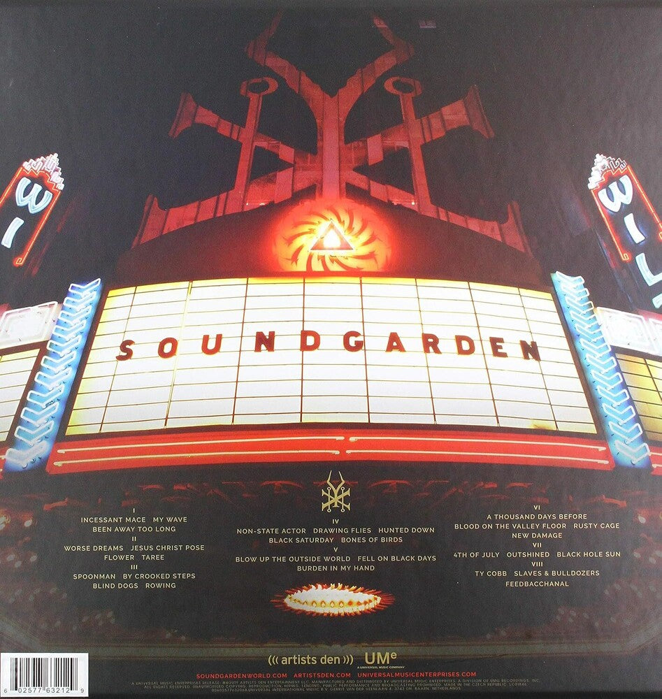 the album cover for Soundgarden - Live From The Artists Den (Box) [Colored Vinyl] [Limited Edition]