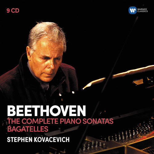 the album cover for STEPHEN KOVACEVICH - Beethoven: The 32 Piano Sonatas Bagatelles