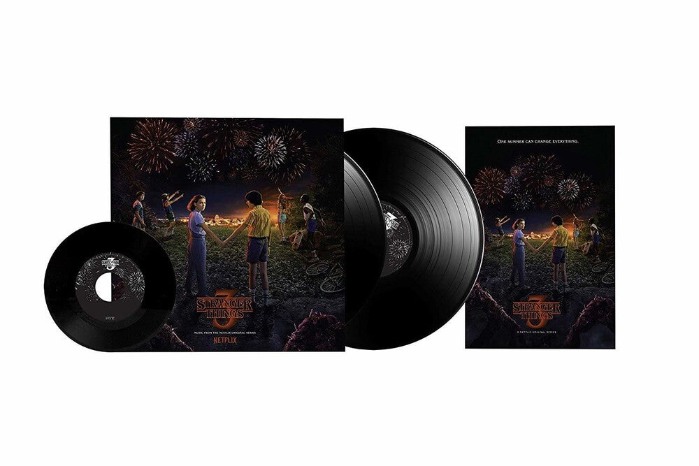 the album cover for Stranger Things [TV Series] - Stranger Things: Soundtrack from the Netflix Original Series, Season 3 [2LP+Bonus 7in]